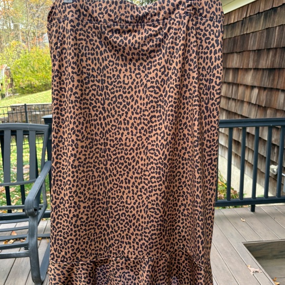 Lands’ End Beach Cover Up Leopard Skirt XL (18) - Picture 2 of 2